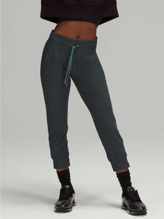 lululemon athletica Pants - lululemon Ready to Rulu Crop Jogger Heather Tidewater Teal Black Size 4 W6BJ1S